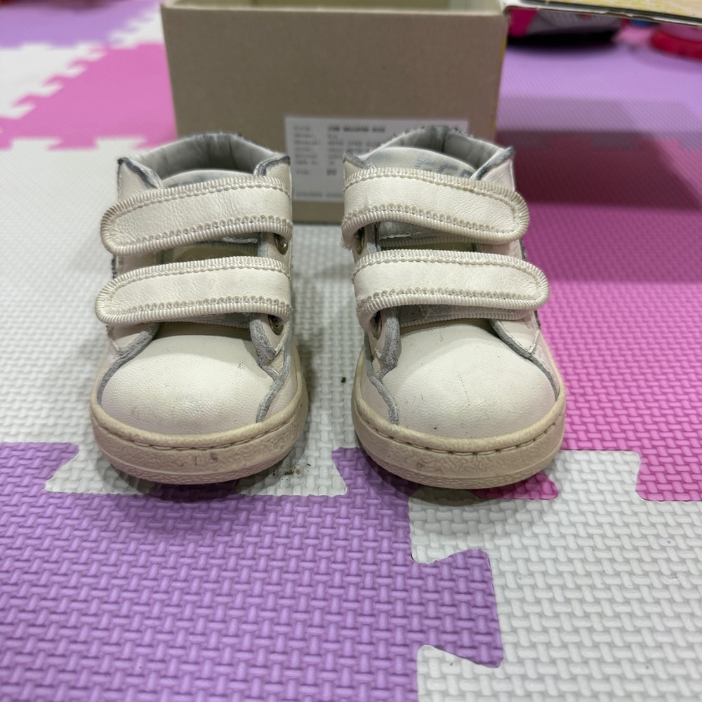Golden Goose Kids Cream Velcro Sneakers